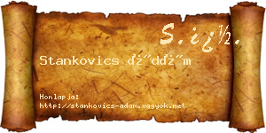 Stankovics Ádám névjegykártya