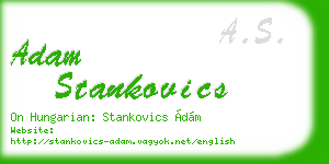 adam stankovics business card